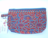 Denim Embroidery Cosmetic Bag/Wallet/Pouch with zipper top