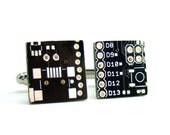 Circuit Board Cufflinks -- Black -- Add Some Geek to your Finery