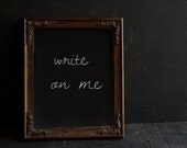 Wooden Chalkboard Frame- Rustic Victorian Floral