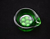 Green Fume glass dish