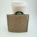 Felt Coffee Cozy TAUPE CABLES Felted Sweater Wool Coffee Cosy Coffee Sleeve
