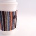 Coffee Cozy RETRO STRIPES Felted Sweater Wool Coffee Cosy / Coffee Sleeve / Coffee Sweater WormeWoole