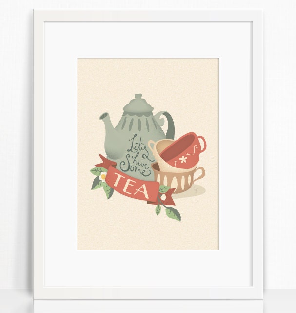 Tea print - Let's have some tea