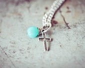 Antique Silver Cross charm