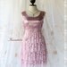 Sweet Romance Cocktail Dress - Mauve Pink Color Prom Party Cocktail Wedding Bridesmaid Dress Satin Top With Lace Skirt XS-S