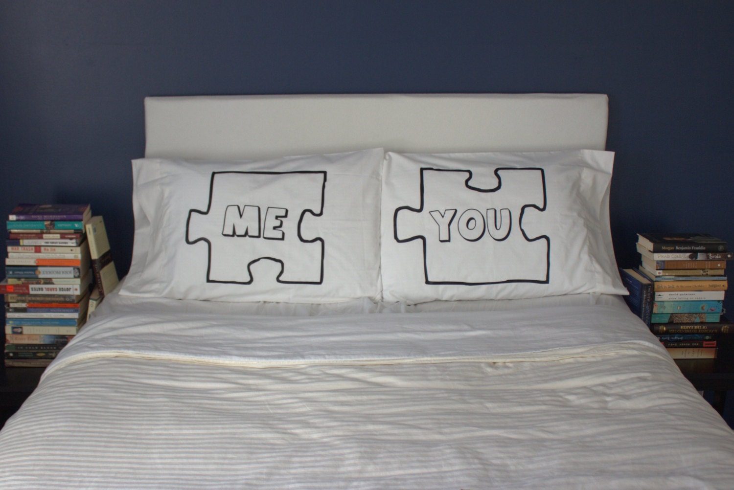 PERFECT WEDDING GIFT Puzzle Piece Pillow Case For Weddings, Couples, Love Pillowcases, You and Me, Pillows