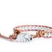 Indian Sun Beaded Leather Wrap Bracelet - the Lucky Elephant Original with Silver Pewter, Rainbow String & GOOD LUCK ELEPHANT Button