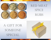 NEW Red Meat Spice Rub Gift Box - 6 incredibly delicious go-to rubs for red meat / beef - excellent gift for guys / grillmasters