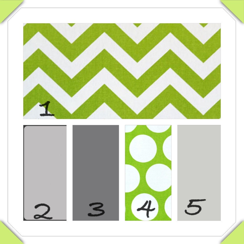Custom Crib Bedding - 2 piece Set , navy orange and gray