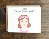 Will you be my flower girl card