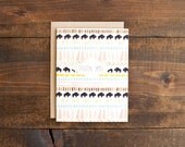 Buffalo and arrows thank you card