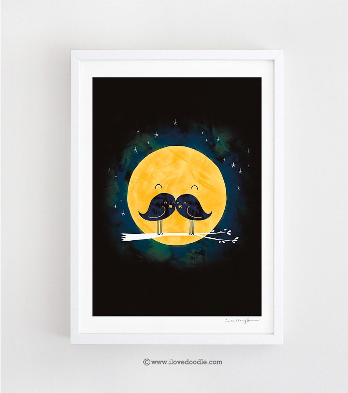 Moonstache - Art print