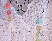 Forever in bloom resin flower garden necklace. spring Pantone colors