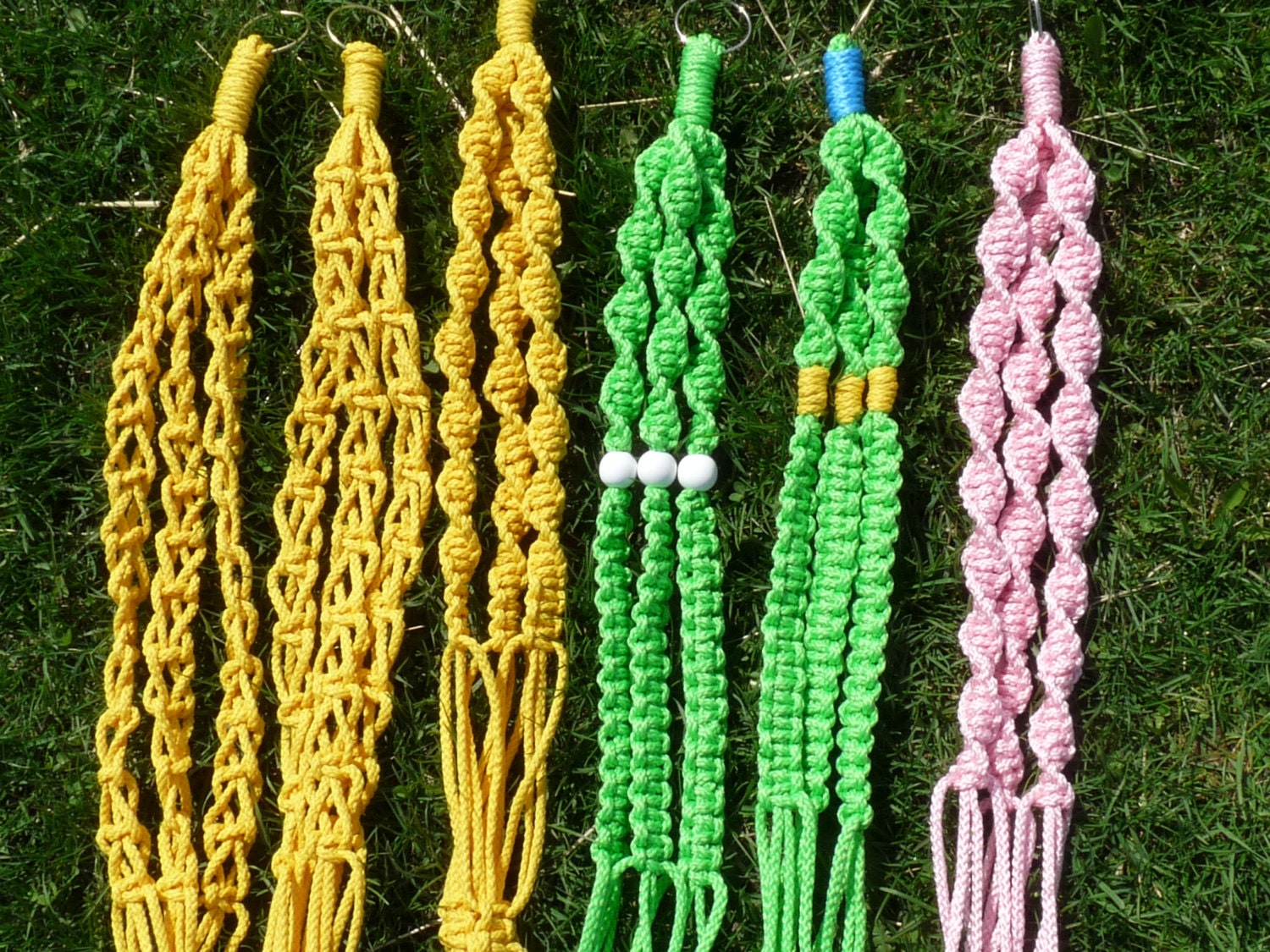 Macrame Plant Hanger MANY COLORS