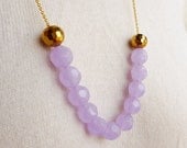 Geometric Necklace - Purple and Gold