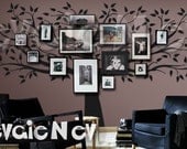 Family Tree Wall Decal -Picture Frame Background Wall Decals - Extra Large Tree Wall Sticker - TRFMLY020