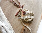 Holey stone amulet, natural Flint hanging decoration - unusual home decor, stone ornament, natural organic