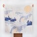 Mountain Blossom Furoshiki. Japanese multi wrapping cloth and scarf.