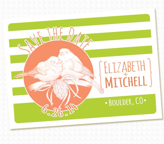 Rustic Birds PRINTABLE Save the Date