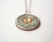 Graduation Gift. Goddess Medallion on Long Sterling Silver Necklace. Cameo Necklace