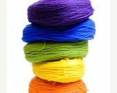 ON SALE KAUNI Preyarn, Buy Bulk and Save - 6 skeins of Solid Thin Wool Pencil Roving, Spinning or Felting Fiber, free shipping worldwide