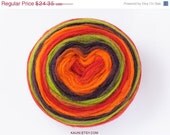ON SALE KAUNI Chunky Wool Pencil Roving / Pre-Yarn, for Knitting, Spinning or Felting Fiber, Green, Purple, Orange, Red,  free shipping wor