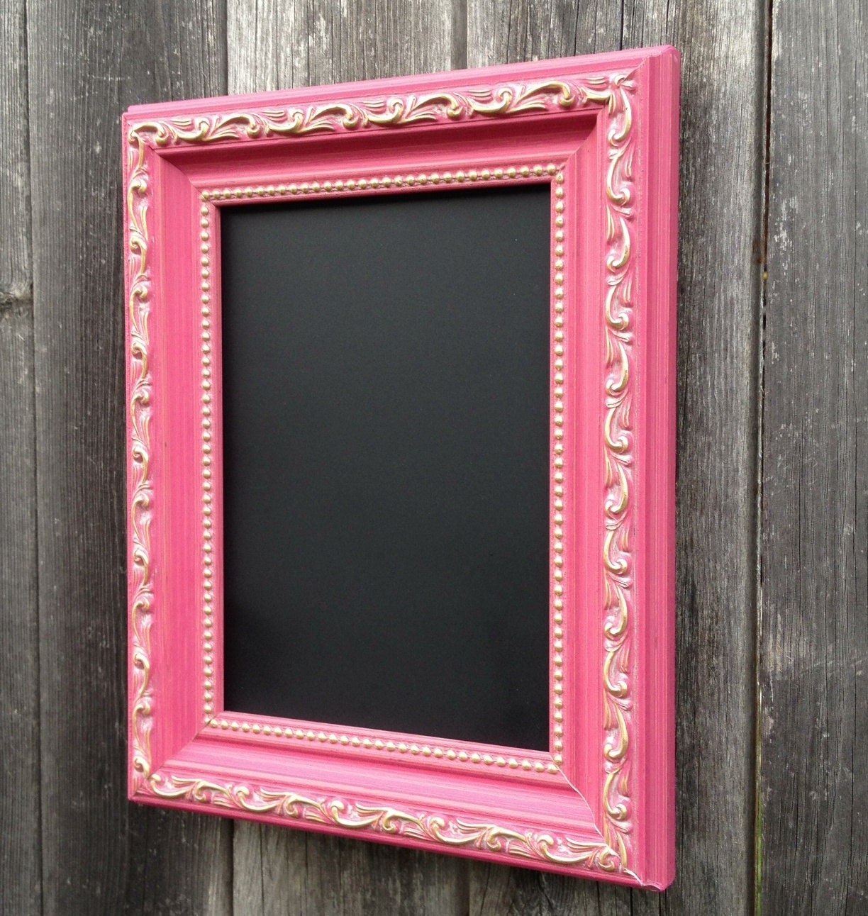 Distressed PINK CHALKBOARD Frame Chalk Board Vintage Style Frame Wedding Table Numbers Candy Bar Photo Prop Nursery Decor