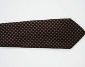 All Over Golden Polka Dotted Navy Tie