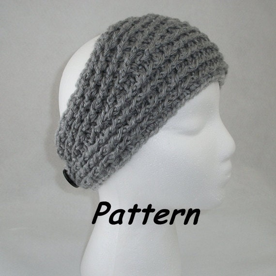 Instant Download for PDF CROCHET Pattern: New Headband/Ear Warmer w/Lettuce Leaf Rose