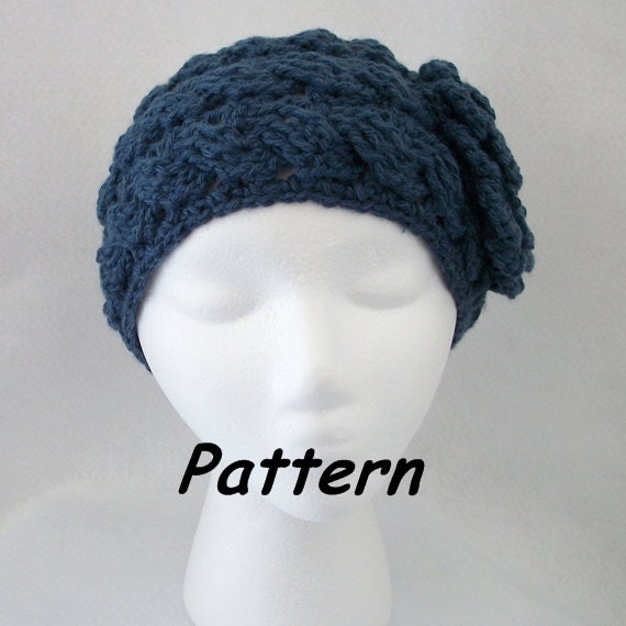 Instant Download to PDF Crochet PATTERN: New Rolling Waves Headband/Ear Warmer w/Spiral Rose