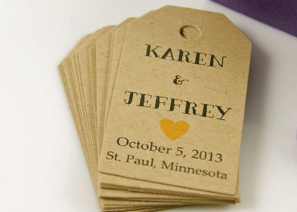 Kraft Favor Tag - Personalized Gift Tags - Wedding Favor Tag, Bridal Shower Gift Tag, Party Favor Tag