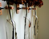 Copper Trio Pendant ice wine bottles stem holders or oil candles wall decor home decor flower vase