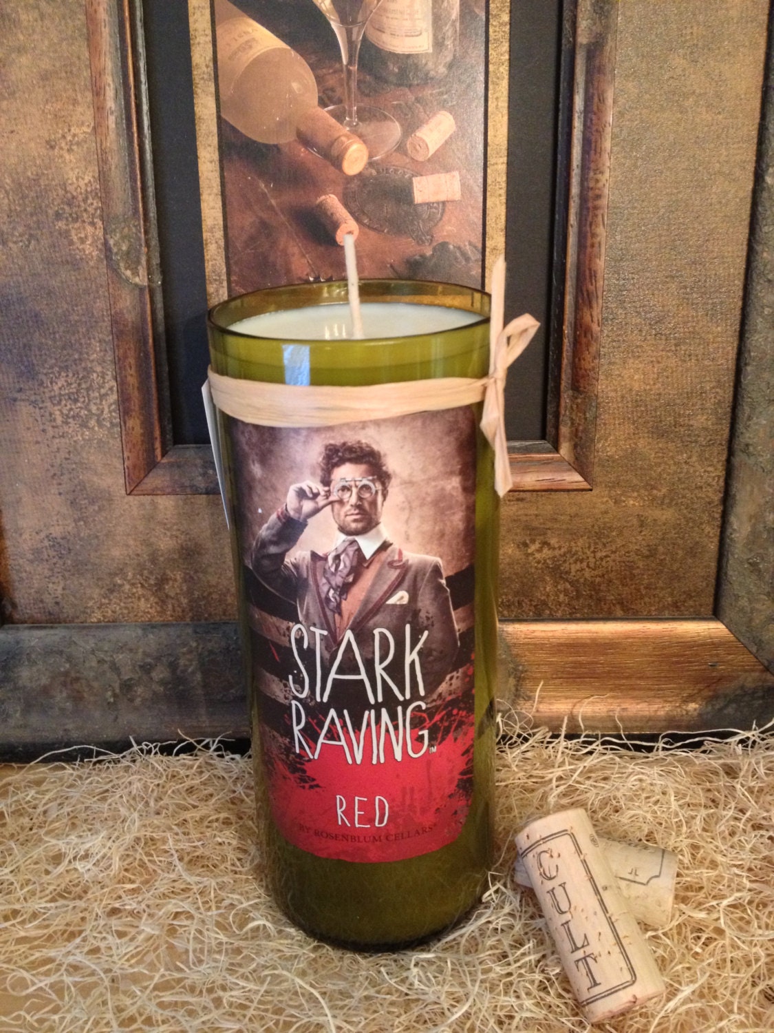 Recycled Wine Bottle Soy Candle