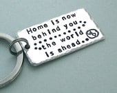 Tolkien Quote Key Ring - Hand Stamped Aluminum - Graduation Gift