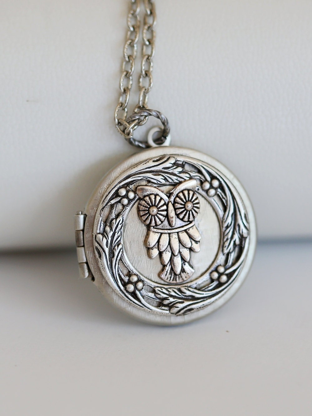 Hoots,Locket,Owl Locket,Little Hoots,Moonlight Owl,Silver locket-I love you to the moon and back ,Bridesmaid Necklace,Wedding Necklace