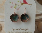 Rough Copper Circle earrings