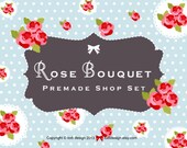 Premade Etsy Shop Banner set Rose Bouquet Il_170x135