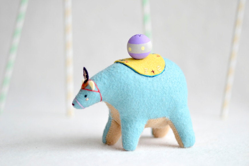 strong circus bear - soft sculpture animal