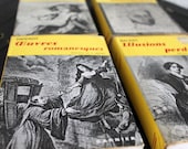 vintage french literature classics textbooks / sand pascal balzac diderot / 1960s / lot of 4 FREE SHIP