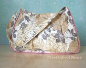 New B Bag, Shoulder bag, purse, everyday bag, handmade, pleated, zipper pocket, cream, taupe, rose pink,  east west bag