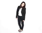 Vintage Blazer Jacket Black - small sm
