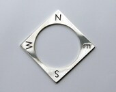 NESW Compass Bracelet in white bronze
