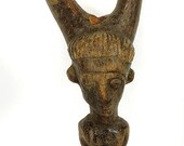 Senufo Figural Slingshot with Two Heads Mali Cote d'Ivoire African