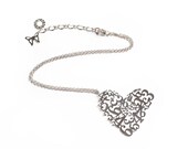 Silver Heart Necklace, Handmade Jewelry, Silver Necklace, Heart necklace, Love Necklace, Jewelry With Meaning, Gift FOR HER