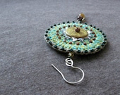 Crochet earrings Big earrings mint turquoise chartreuse boho ethnic tribal gipsy grey summer beach colors
