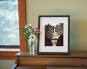 Multnomah Falls Photography, Oregon, waterfall, 8x8 metallic print