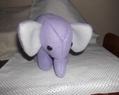 Lilac elephant fleece large  toy.