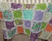 Little Angel - Baby Girl Rag Quilt Shabby Chic