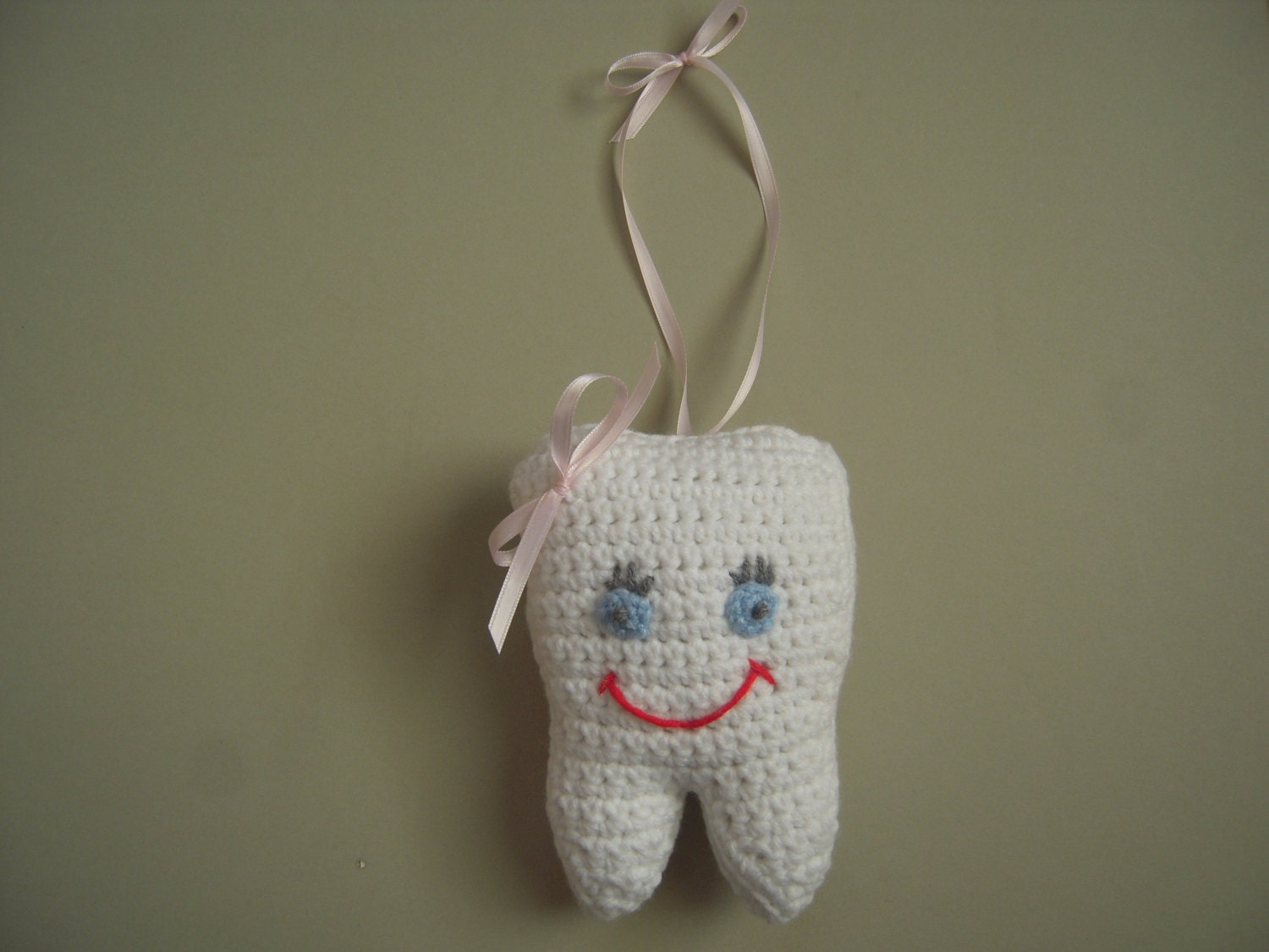 Crocheted Stuffed Amigurumi Tooth Fairy Pillow (Girl)