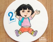 4 Inch Custom Hand Painted Edible CIRCLE Cake Topper